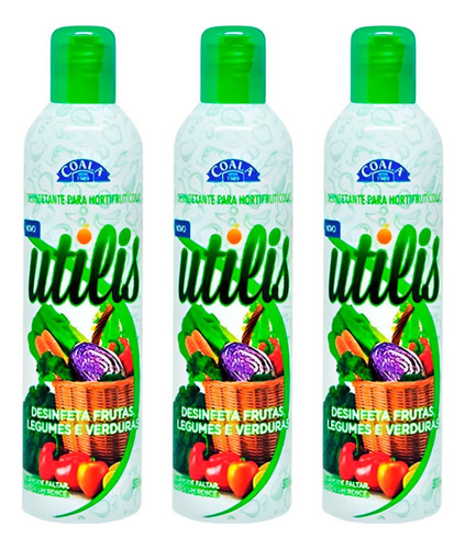 Desinfetante Para Hortifrutícolas 300ml Coala 3 Unidades