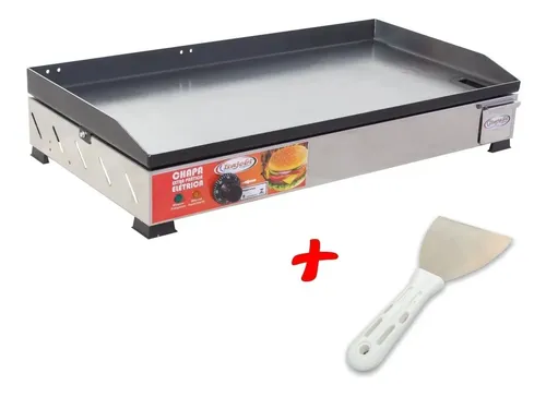 Chapa Profissional Lanches 77x40 Elétrica 220v Inox Itajobi