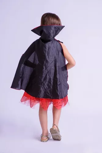 Fantasia Vampirinha Halloween Vestido Vampira Infantil