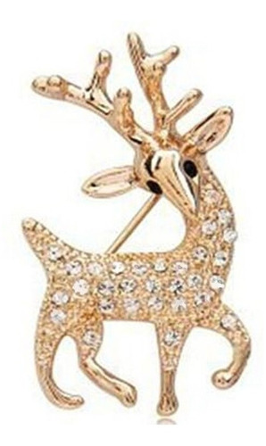 Broche Prendedor Pin De Reno Mujer Animal Clip Elegante  