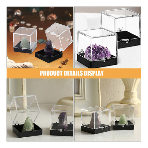 Vitrina En Miniatura De 4 Piezas Para Muestras Minerales Roc