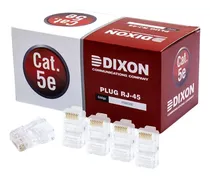 Comprar Caja 100 Conectores Rj45 Dixon Para Utp Cat.5e 8 Contactos