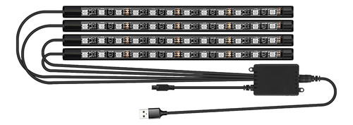 Tira De Luces Led Para Interior De Coche En Forma De X, 4 Un