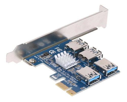 Adaptador Pcie X1 A 4 Usb 3.0 Multiplicador Riser Mineria