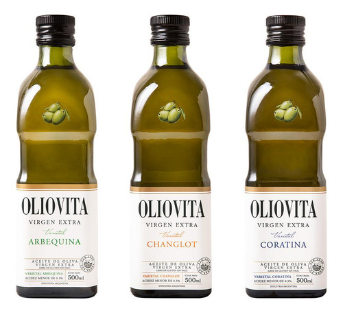 Combo Oliovita Arbequina + Changlot + Coratina Monovarietal