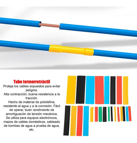 . Termofit 328 Piezas Kit 8 Tamaños Termocontractil