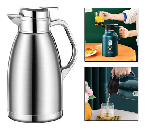 . Hervidor De Agua Con Aislamiento Térmico De 2.3l Plata