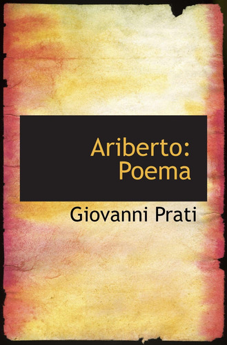 Libro: Ariberto: Poema (italian Edition)