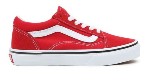 Vans Old Skool Tenis Niño Niña Urbano Skate Gamuza Rojo