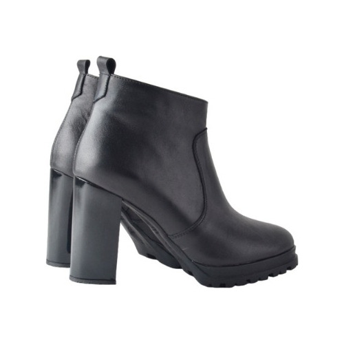 Imagen 3 de 10 de Botas Botitas Cuero Mujer Taco - Maca - Ferraro