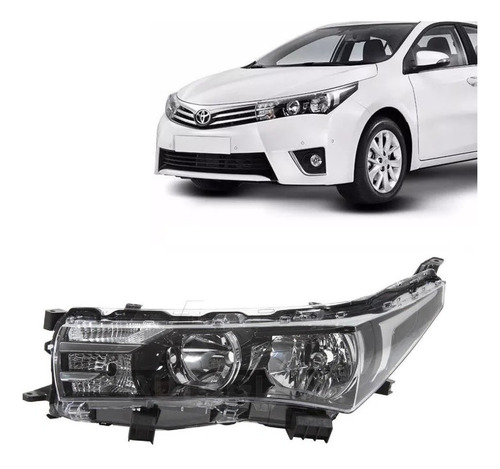 Farol Original Corolla 2015 2016 2017 Mascara Negra Sem Led