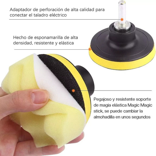 Almohadillas Pulidora Esponja Pulir Encerar Borla 44 Pcs