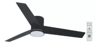 Ventilador De Techo Con Lampara Led Negro 3 Aspas 52 In 64w Diámetro 52 Material De Las Aspas Plástico