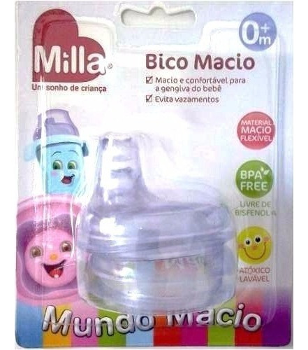 Bico Refil Silicone Copo Mundo Macio Milla 102057