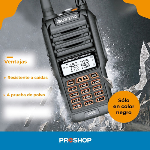 Imagen 4 de 10 de Handy Baofeng Uv 9r 8w Uhf Vhf Ip67 - Resiste Agua Modelo Nuevo