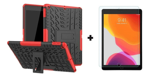 Funda Con Soporte + Templado Compatible Con iPad 7 / 8 10.2