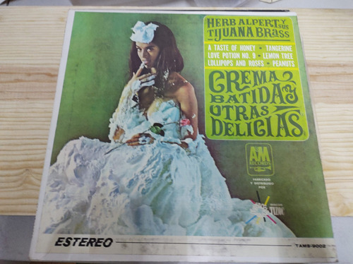 Herb Alpert Y Su Tijuana Brass Crema Batida Vinyl,lp,acetato