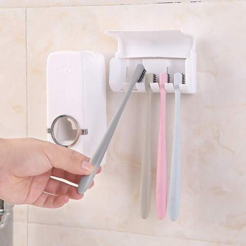 Set De Dispensador Automático De Pasta De Dientes Lazy De Pl