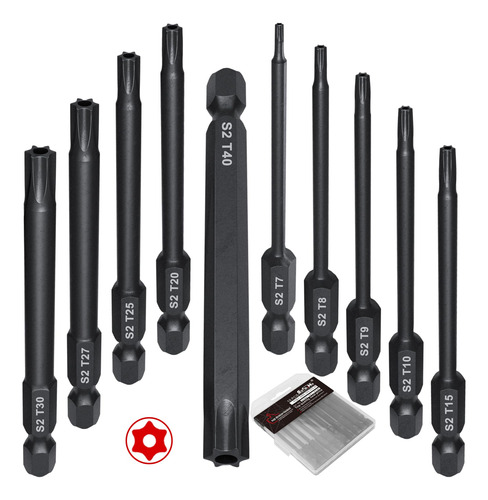 Juego De 10 Puntas Torx De 3.52 Pulgadas, Juego De Puntas De