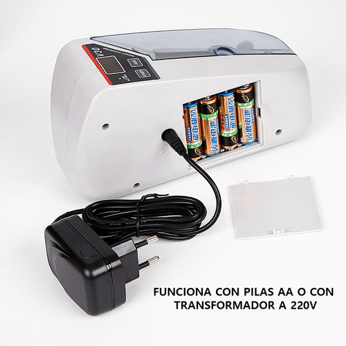 Imagen 6 de 10 de Contadora Billetes Portatil Maquina Contar Dinero + Funda