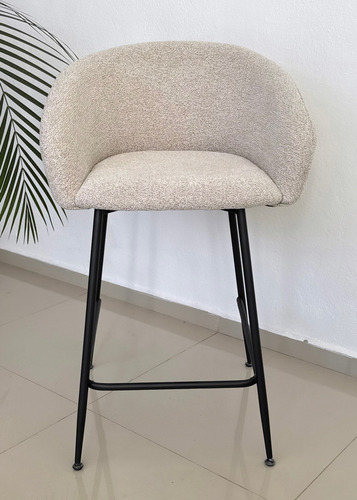 Banco Para Barra Desayunador Banco Moderno 62cm Oslo Set X2 Acabado de la estructura Mate Color Beige