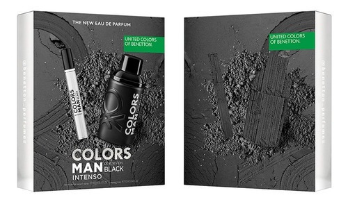 Perfume Hombre Benetton Colors Black Intenso Edp 100ml Set