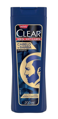 Shampoo Anticaspa Clear Men Cabelo & Barba 200ml