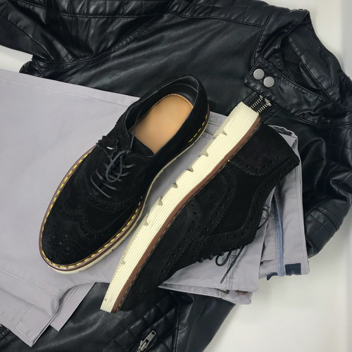 Imagen 2 de 6 de Zapato Bostoniano Ultraconfort Piel Gamuza Vacuno Negro