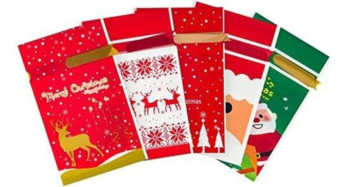 . 50pcs Bolsa De Caramelos De Navidad Bolsas Regalo Con