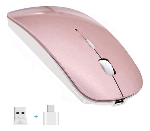 Mouse Qjy Inalambrico/oro Rosa