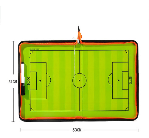 Tabla Magnética Para Entrenadores De Fútbol, Portapapeles De Entrenadores De Fútbol, Con Cremallera, Pizarra Magnética Táctica Con Borrador En Seco, Rotulador, Marcador De Árbitro De Fútbol