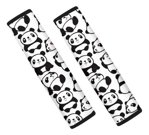 Seanative Kawaii Panda Pattern - 2 Almohadillas De Hombro Pa