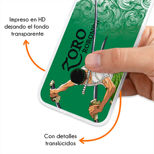 Funda Para Motorola Zoro Ondas One Piece Anime Antigolpes