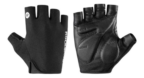 Guantes Para Ciclismo De Medio Dedo Rockbros Rojo - Negro