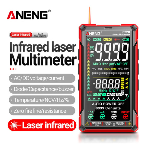 Multimetro Aneng 622b Auto Rango Capacimetro Inteligente