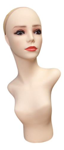 Mannequín De Cabeza De Peluca Femenina Con Hombro, Aumentar