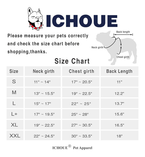 Ropa De Pug De Ichoue Para Perros Medianos Cachorros Pequeño