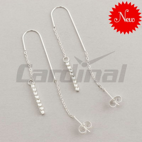 Aros Acero Blanco Cristal Cardinal Cadena Listos Para Regalo