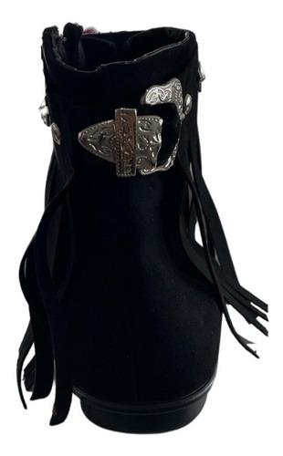 Imagen 2 de 4 de Sandalia Boho Chic Maharba Wild Black Sandal Hecha En México
