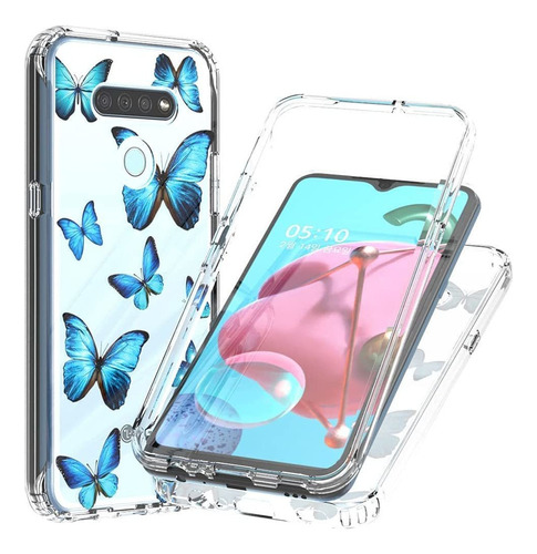 C Para LG Case K51 Floral Flower Mujeres Niñas Clear3053 M