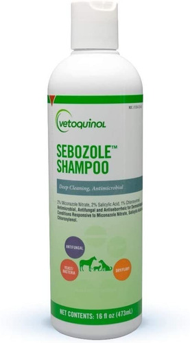 Champu Vetoquinol Sebozol Con Nitrato De Miconazol 2% Y Clo