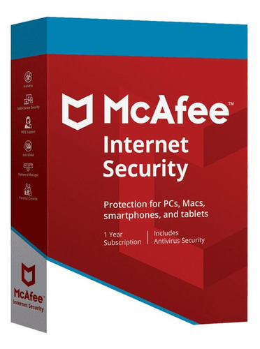 Lic. Mcafee Intenet Security 2023 - 1 Año - 5pc