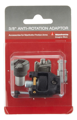 Manfrotto 244 Adpt38ar Adaptador Antirrotacion Negro