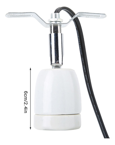 Suporte Térmico Cerâmico E27 Rotatable Reptile Pet Clip Bulb