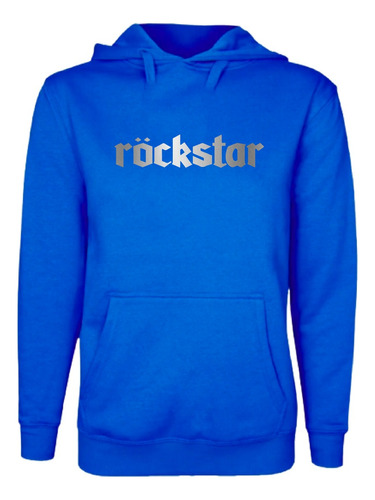 Polerón Estampado Unisex Rockstar Gustavo Cerati Log Plateado