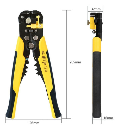 Imagen 3 de 4 de Pinza Pela Cable Automática Ajustable Crimpeadora
