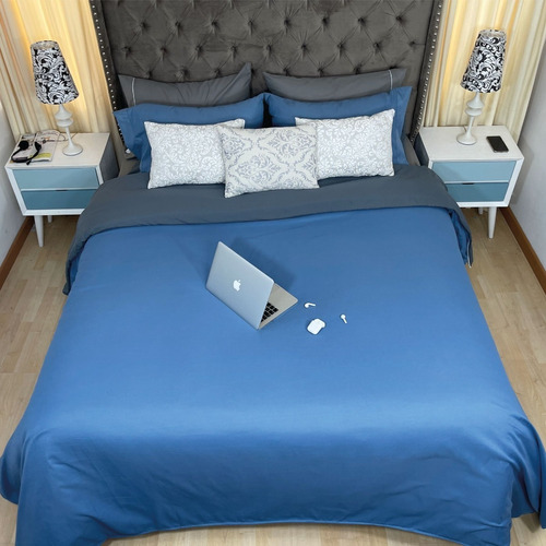 Duvet Queen Doble Faz Navy - Gris Karytex