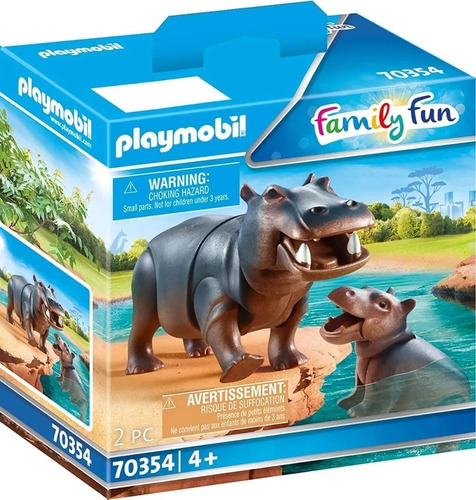 Playmobil Hipopotamo Con Bebe Animales 70354 Family Fun Edu