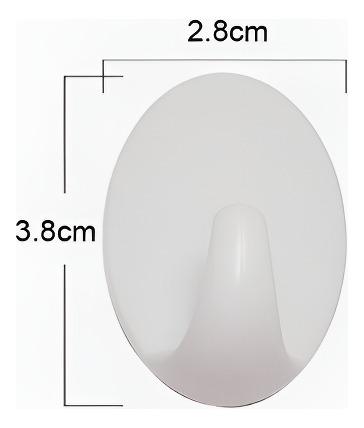 Ganchitos De Pared Autoadhesivos Blancos Packx3 Cocina Baño Blanco