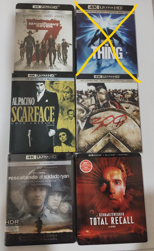 Lote De 16 Peliculas Blu Ray En 4k Se Pueden Vender Separado